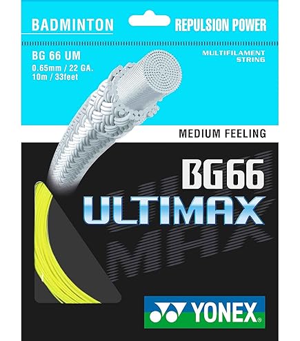 YONEX BG66 ULTIMAX ネオンピンク 10m 5本セット Yonex BG 66 Ultimax 200m Badminton String (Neon Pink